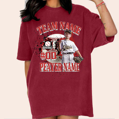 Baseball/Football/Soccer/Softball/Hockey Shirt Personalized Photo Shirt Custom Sports Mom Football Season Ball