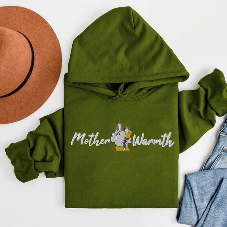 Hoodie With Photo Embroidery Personalized Custom Portrait Mom Hoodie