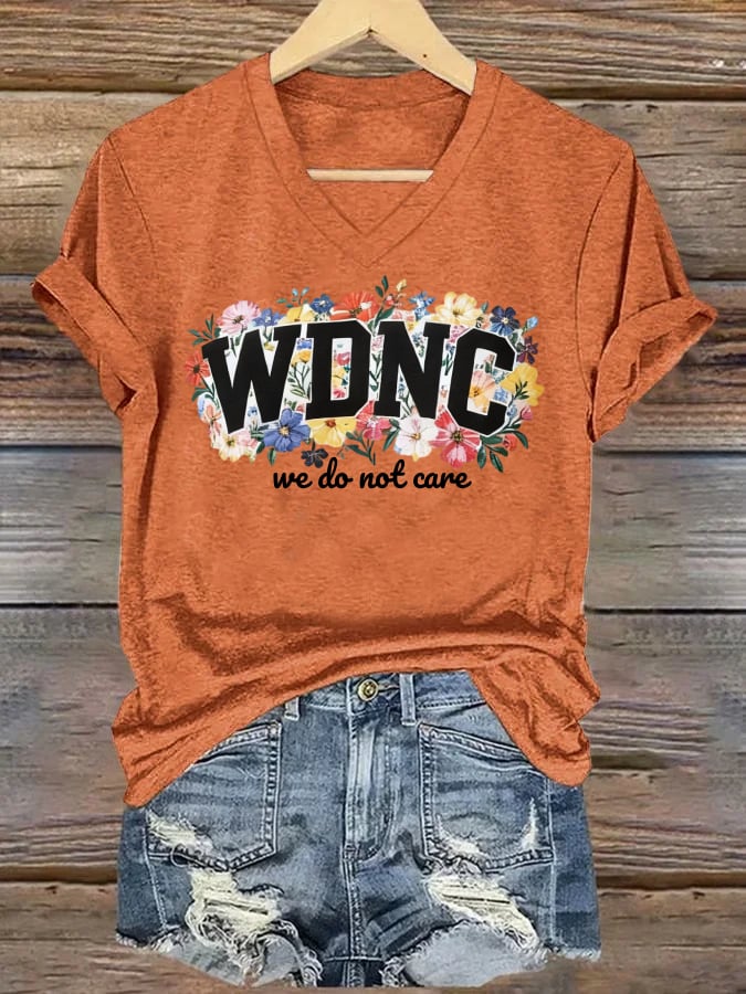 🔥Buy 3 Get 15% Off🔥V-Neck Retro Funny WDNC Menopause Perimenopause Print T-Shirt