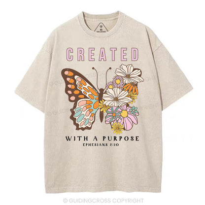 Created With Purpose Christian Washed T-Shirt