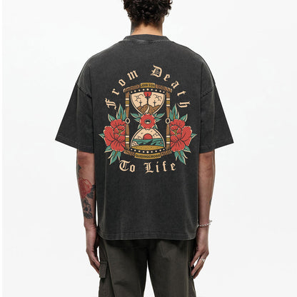 From Death To Life Christian Washed T-Shirt