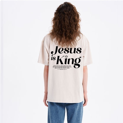 Jesus Is King Christian Washed T-Shirt