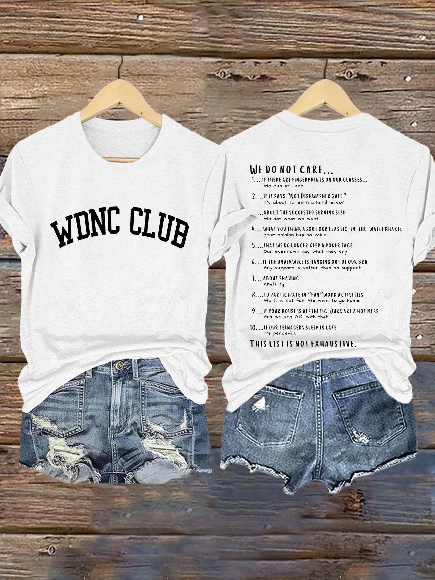 🔥Buy 3 Get 15% Off🔥Retro Funny WDNC Menopause Perimenopause This List Is Not Exhaustive Print T-Shirt