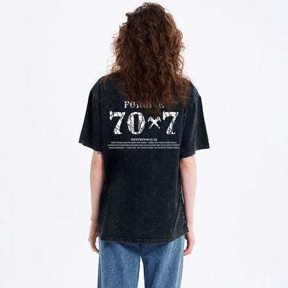 Forgive 70 7 Christian Washed T-Shirt