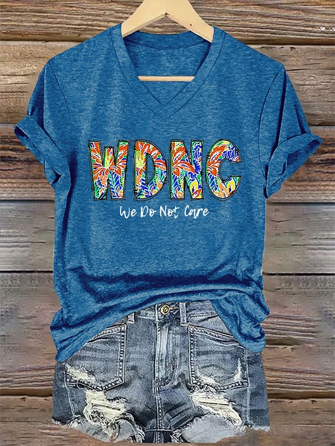 🔥Buy 3 Get 15% Off🔥V-Neck Retro Funny WDNC Menopause Perimenopause Print T-Shirt