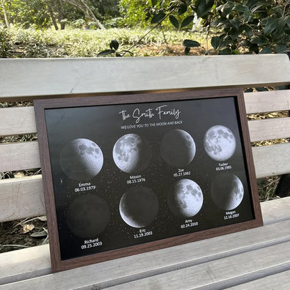Custom Moon Night Sky Print Mother's Day Family Gift