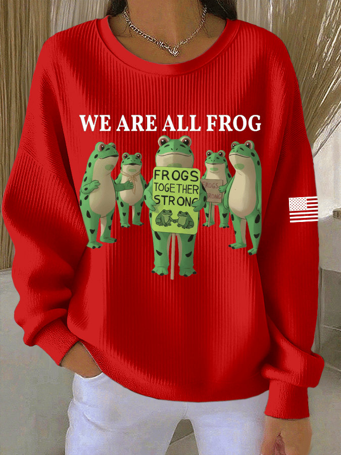 🔥Buy 3 Get 15% Off🔥Women's FDT Print Knit Crew Neck Long Sleeve Top