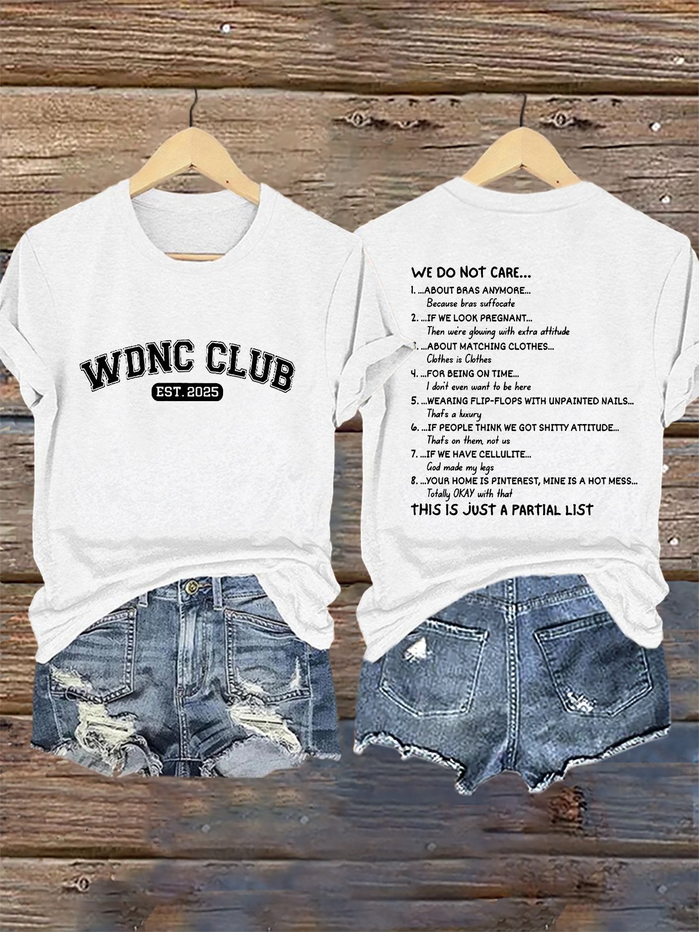 🔥Buy 3 Get 15% Off🔥Retro Proud Member Of WDNC Club Est. 2025 We Do Not Care Print T-Shirt