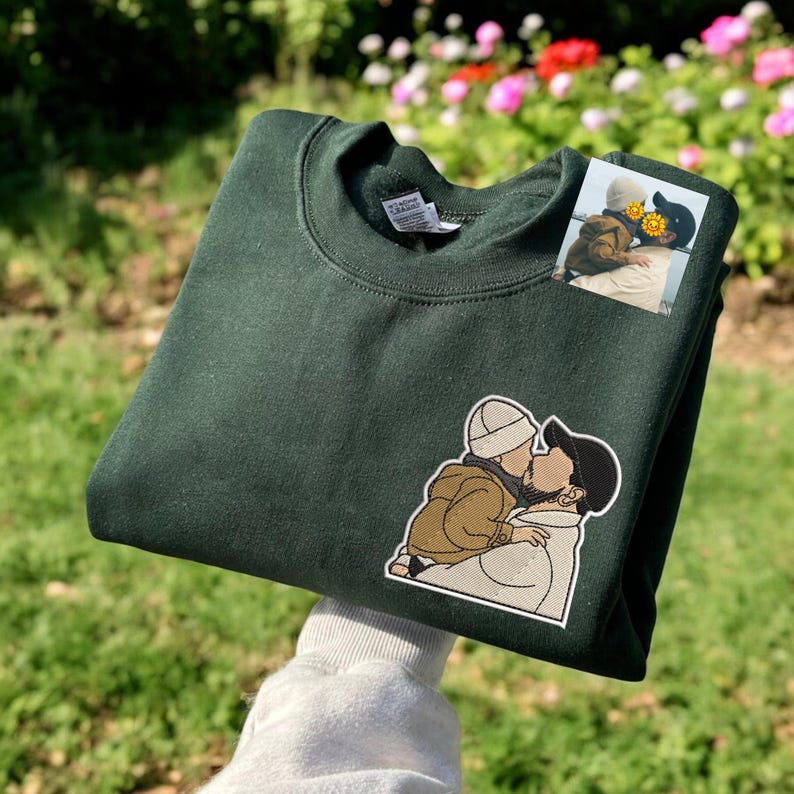 Personalized Photo Portrait Sweatshirt for Dad, Papa, and Your Beloved Ones