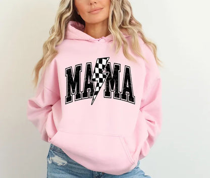 Mama Varsity Shirt, Dada Shirt, Checkered Mom Shirt, Mother's Day Gift, Lightning Bolt Mama Sweatshirt, Father's Day Gift, Gift for Mom