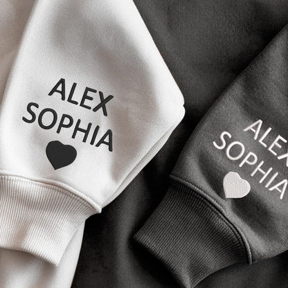 Personalized Embroidery Shirt, Custom DAD/GRANDPA Sweatshirt With Grandkids Names On Sleeve