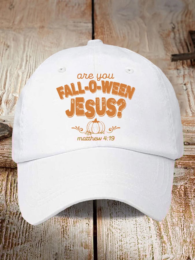 Unisex Vintage Are You Fall-O-Ween Jesus Print Hat