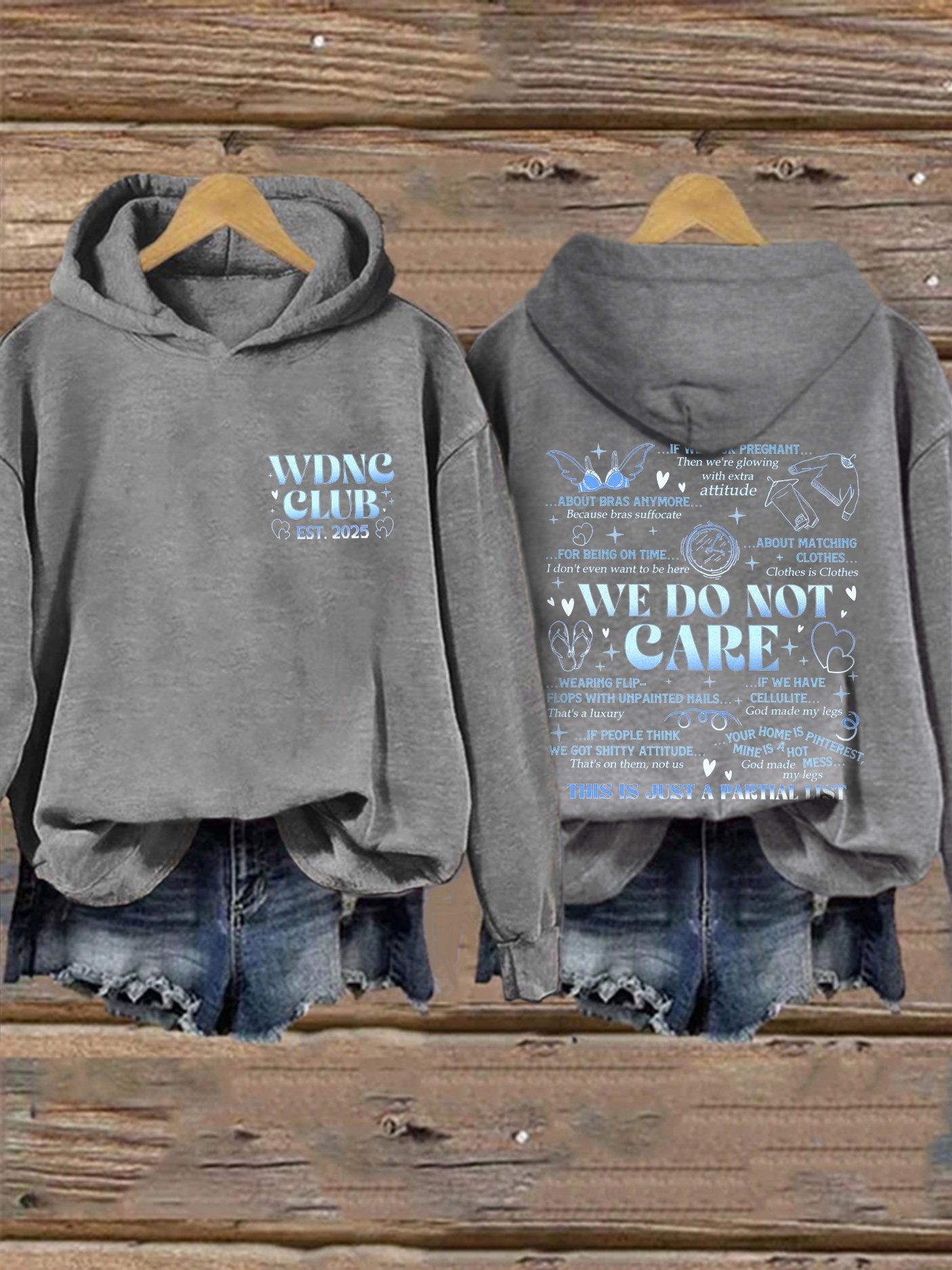 🔥Buy 3 Get 15% Off🔥Retro Funny Proud Member Of WDNC Club Est. 2025 Menopause Perimenopause Print Hoodie