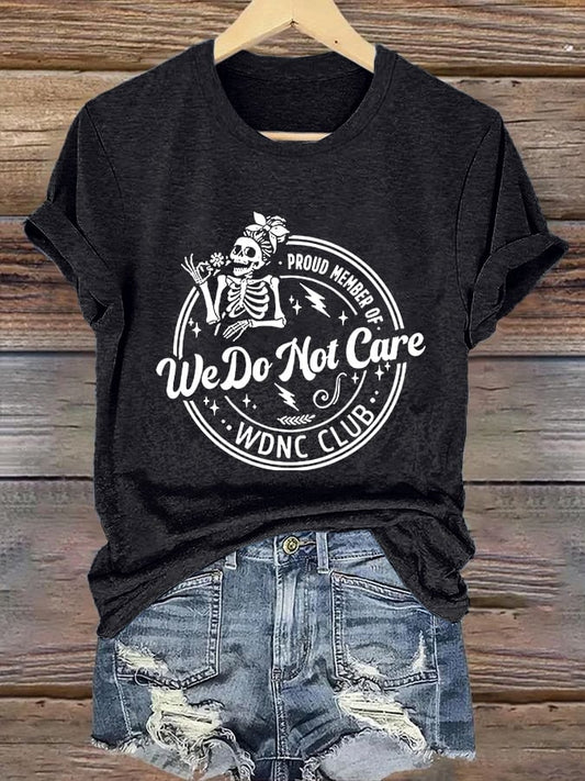 🔥Buy 3 Get 15% Off🔥Retro Funny Proud Member Of WDNC Club We Do Not Care Menopause Perimenopause Print T-Shirt