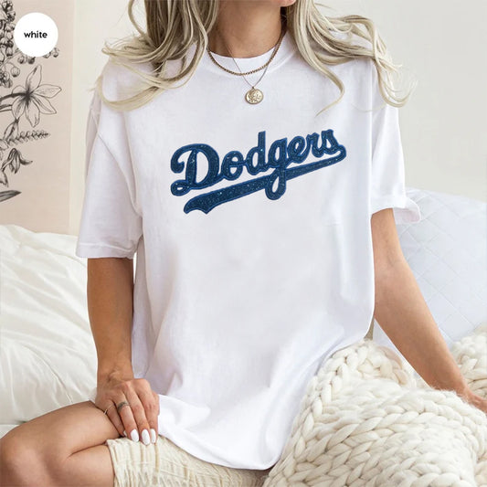 Custom Embroidered Glitter Baseball Team Sweatshirt