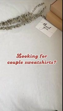 Heart and Puzzle with Roman Numeral Embroidered Matching Couple Sweatshirt