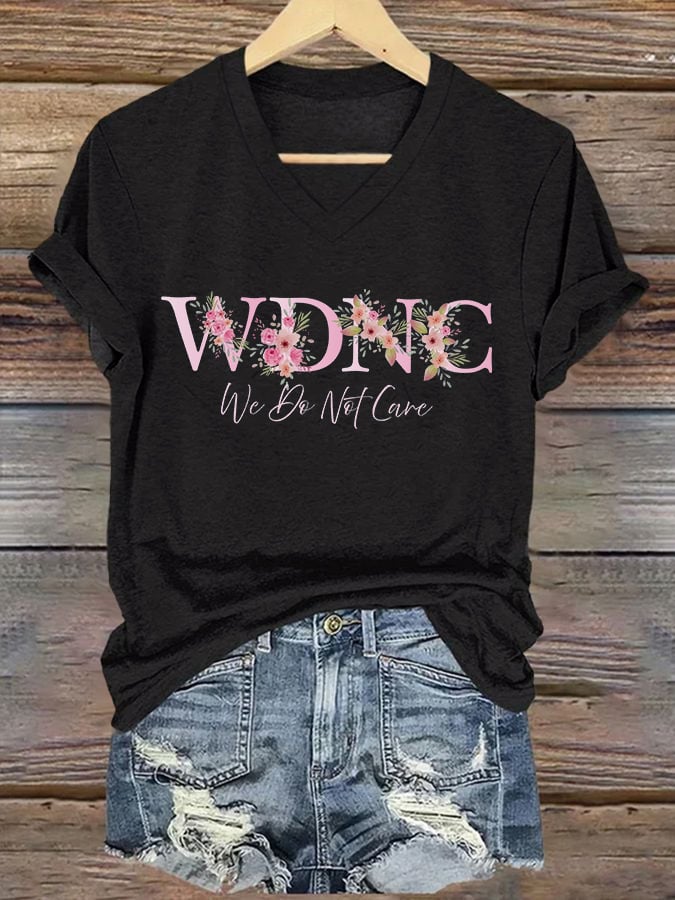 🔥Buy 3 Get 15% Off🔥V-Neck Retro Funny WDNC Menopause Perimenopause Print T-Shirt