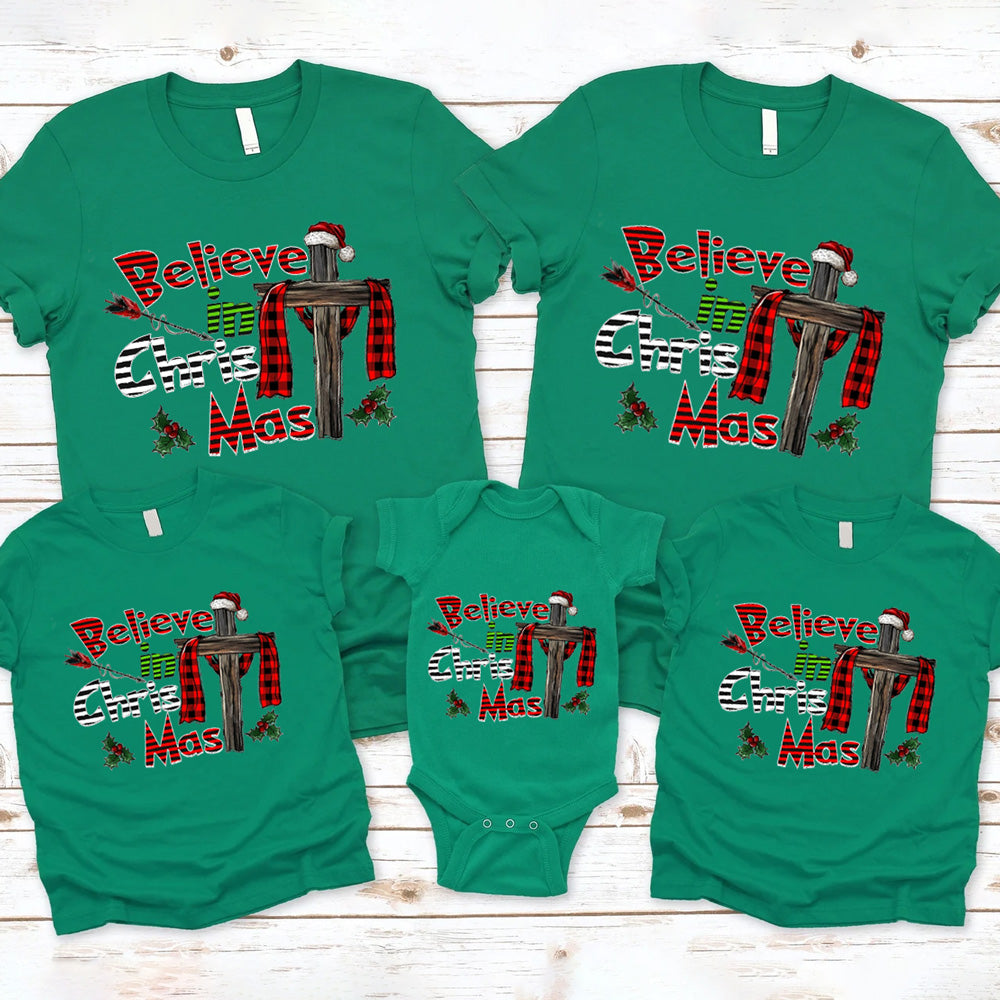 Believe in Christmas Family Matching Shirts
