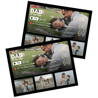 Personalized Dadflix Photo Movie Frames, Father's Day Gifts For Dads