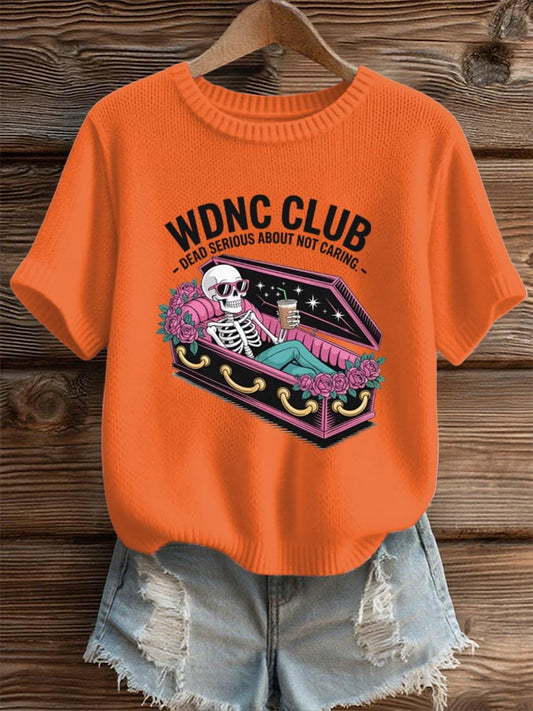 🔥Buy 3 Get 15% Off🔥Women's Halloween WDNC Menopause And Perimenopause Print T-Shirt