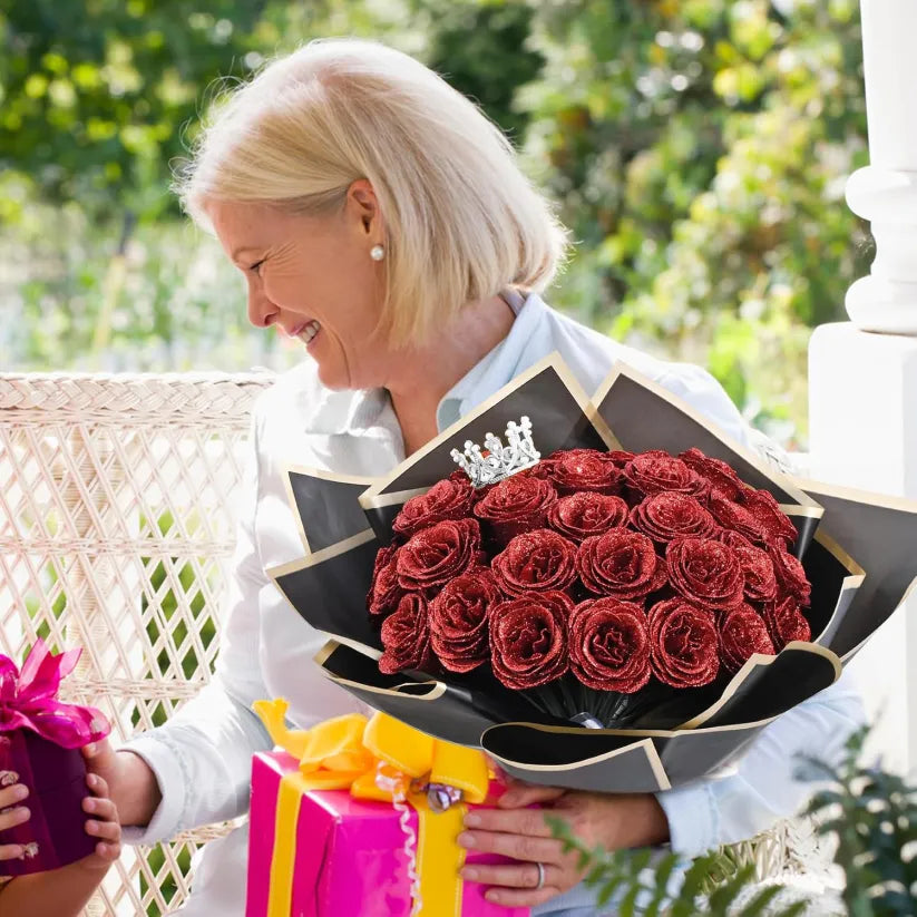 Everlasting Glitter Rose Bouquet 🌹✨ - Timeless Mother's Day Gift (Never Wither)