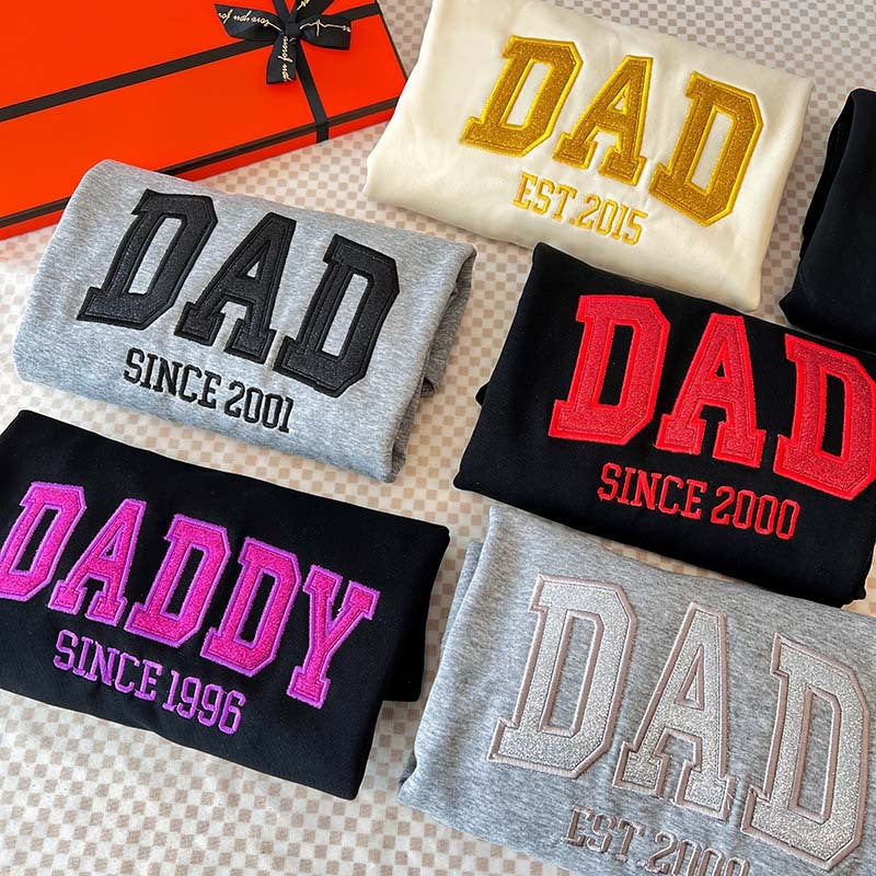 Custom Embroidered Sweatshirt With Your Child's Name And Heart On The Sleeve As A Mother’s/Father's Day Gift