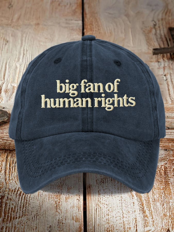 🔥Buy 3 Get 15% Off🔥Big Fan of Human Rights Washed Cotton Hat for Men and Women
