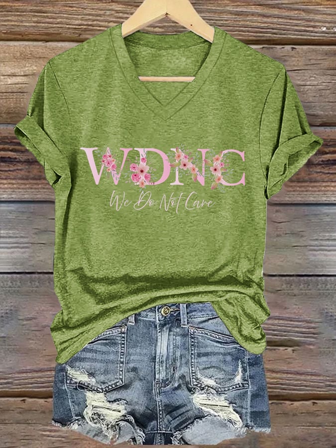 🔥Buy 3 Get 15% Off🔥V-Neck Retro Funny WDNC Menopause Perimenopause Print T-Shirt