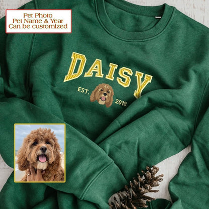 Custom Embroidered Cat From Your Photo Sweatshirt | Gift For Pet Lover