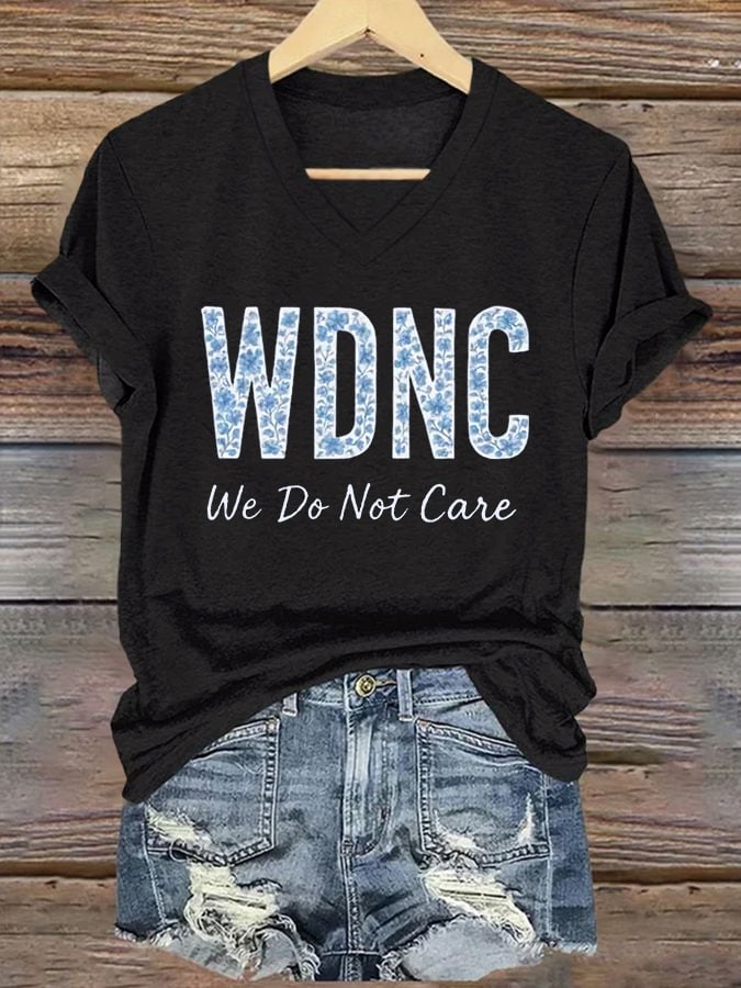 🔥Buy 3 Get 15% Off🔥V-Neck Retro Funny WDNC Menopause Perimenopause Print T-Shirt