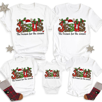 Jesus Is the Reason Christian Christmas Family Matching Shirts