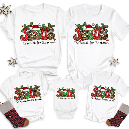 Jesus Is the Reason Christian Christmas Family Matching Shirts