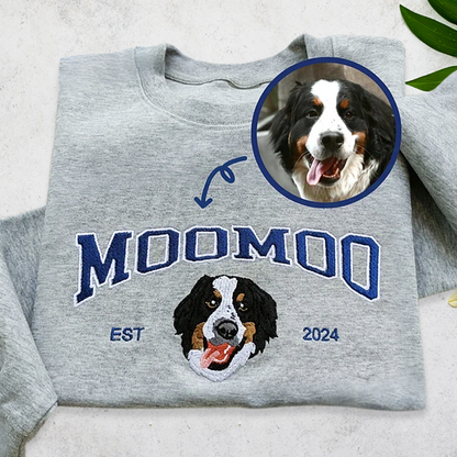 Custom Dog Hoodie Embroidered Dog Name Varsity Style Hoodie | Gifts for Pet Lovers