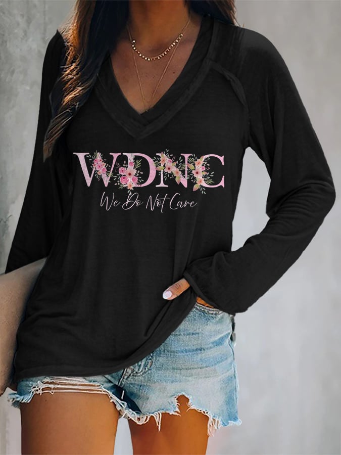 🔥Buy 3 Get 15% Off🔥V-neck Retro Funny WDNC Menopause Perimenopause Print T-Shirt