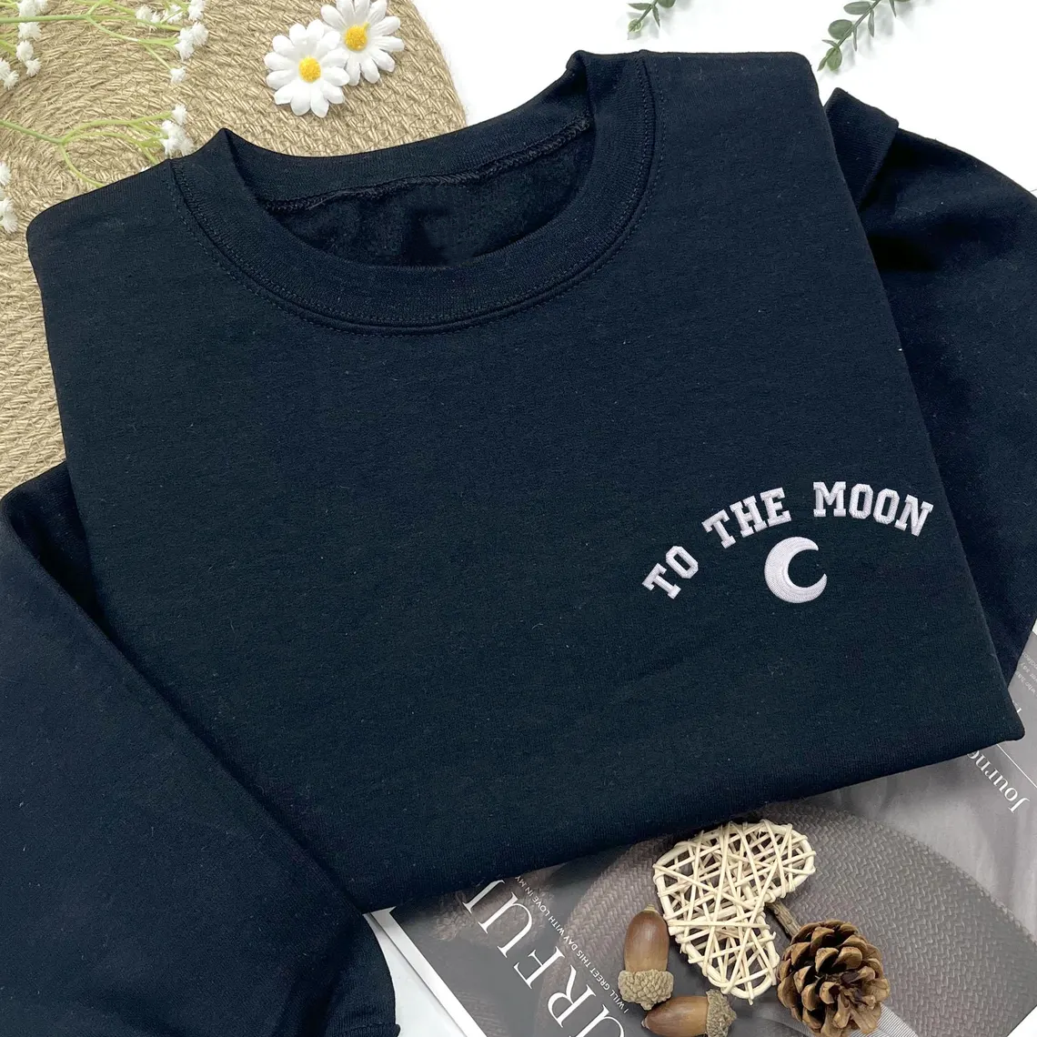 Customizable To The Moon Stars Couples Hoodie