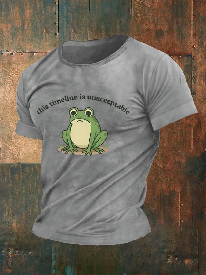 🔥Buy 3 Get 15% Off🔥Men's This Timeline Is Unacceptable  Print Casual T-Shirt