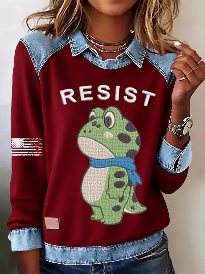 🔥Buy 3 Get 15% Off🔥Women's Frog Revolt Print Sweatshirt