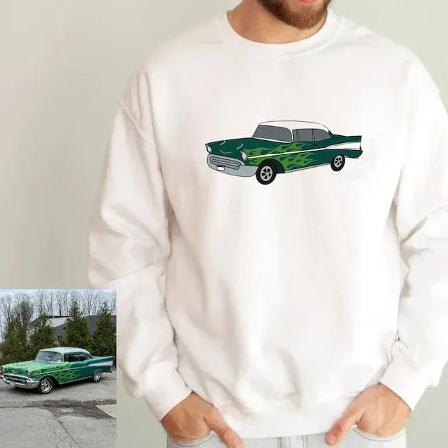 Custom Car/Motorcycle Embroidered Hoodie Tee Sweatshirt