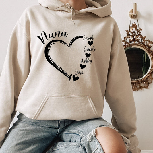 50% OFF ❤️ Personalized Mama/Grandma Heart Sweatshirt