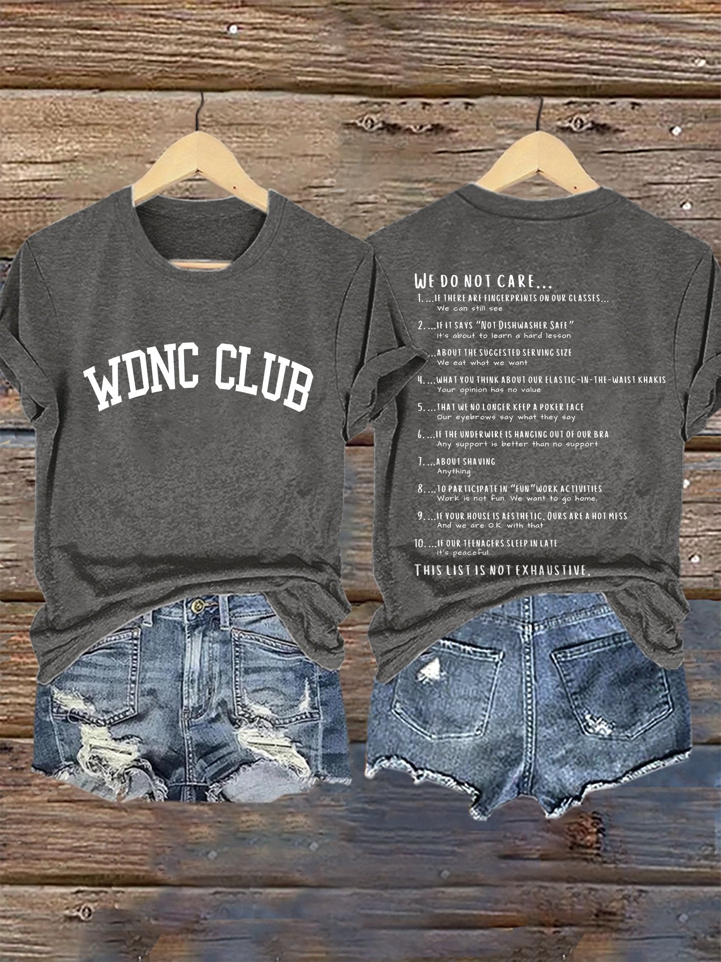 🔥Buy 3 Get 15% Off🔥Retro Funny WDNC Menopause Perimenopause This List Is Not Exhaustive Print T-Shirt