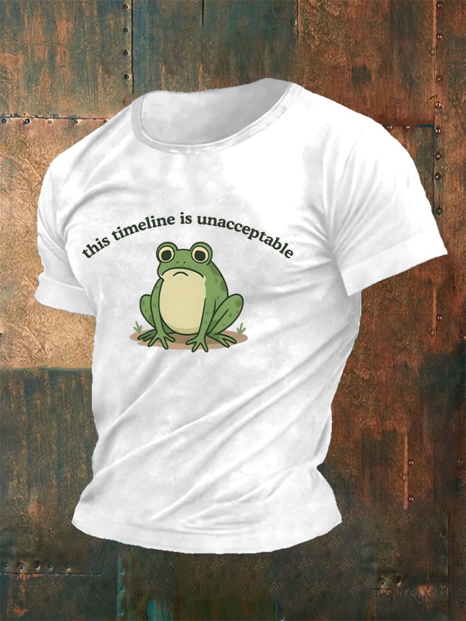 🔥Buy 3 Get 15% Off🔥Men's This Timeline Is Unacceptable  Print Casual T-Shirt