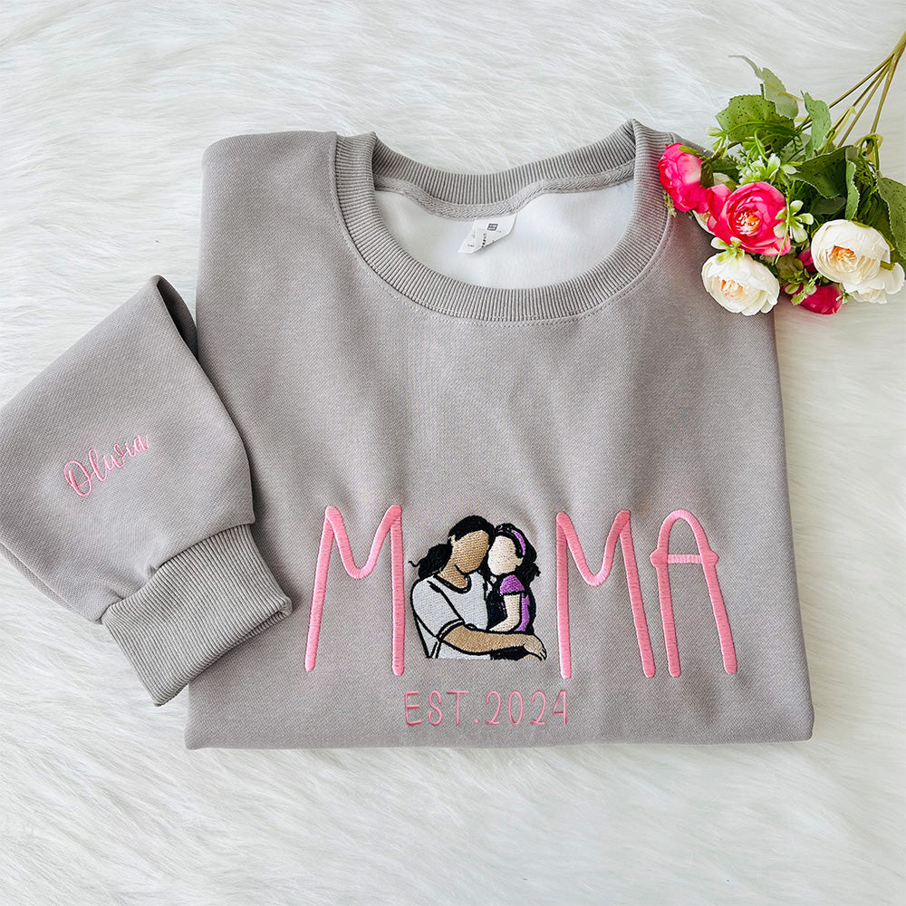 Personalised Mum Embroidered Sweatshirt