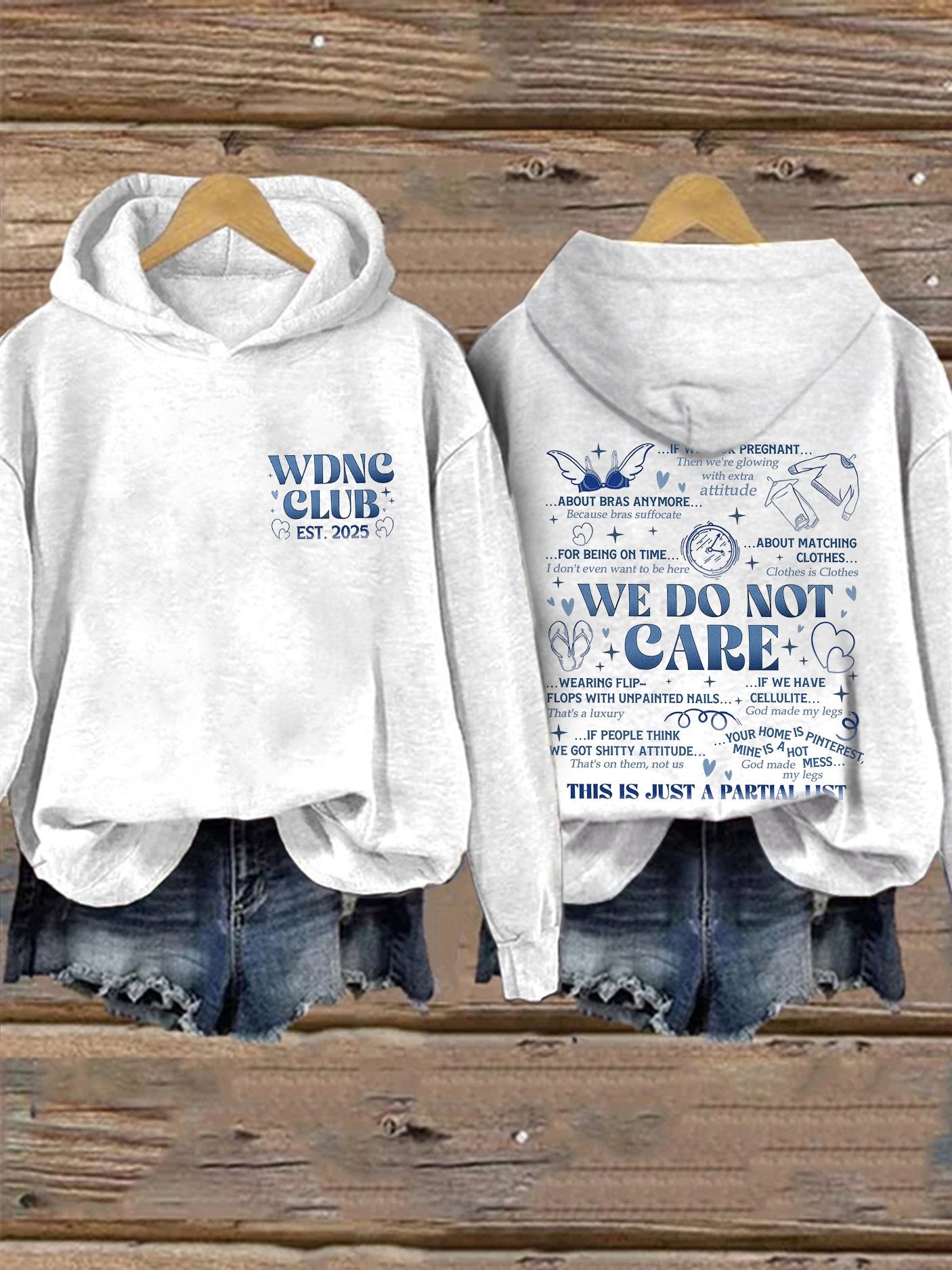 🔥Buy 3 Get 15% Off🔥Retro Funny Proud Member Of WDNC Club Est. 2025 Menopause Perimenopause Print Hoodie