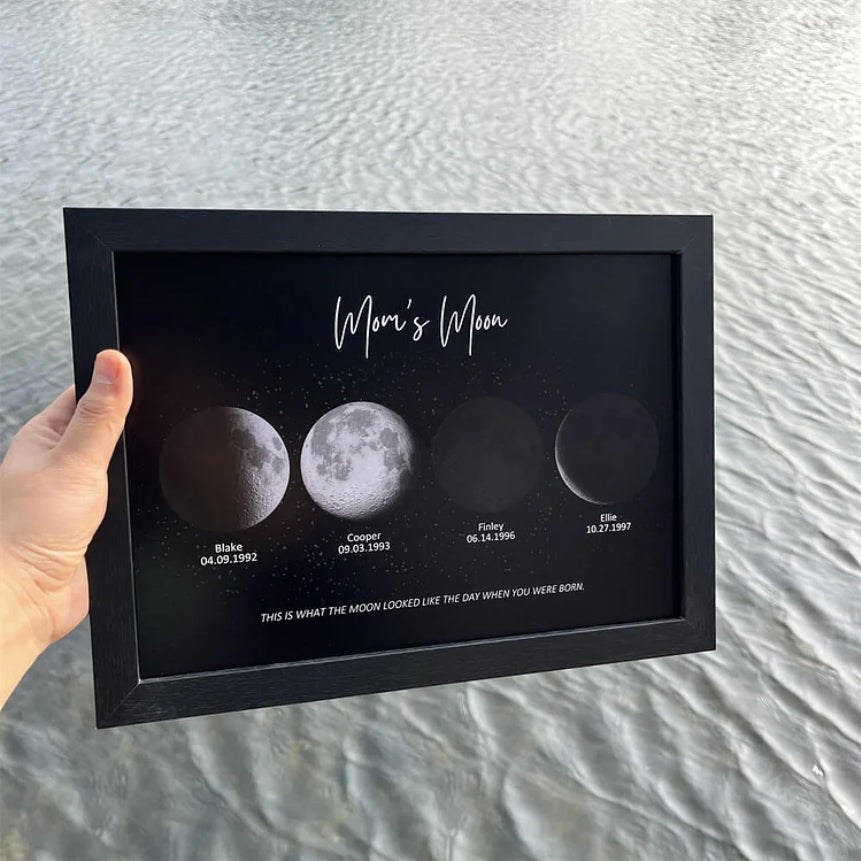 Custom Moon Night Sky Print Mother's Day Family Gift