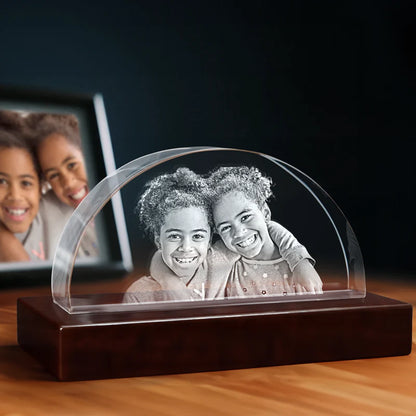 Custom 3D Photo Crystal Engraving – Personalized Laser Etched Keepsake