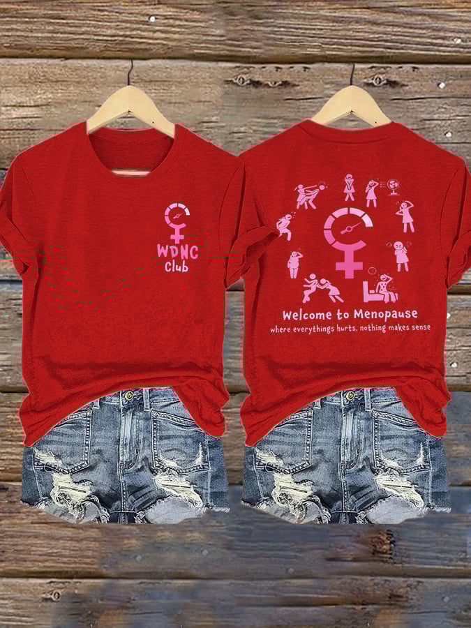 🔥Buy 3 Get 15% Off🔥Women's WDNC Menopause and Perimenopause Print T-Shirt