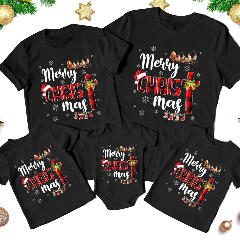 Christ Mas Holiday Christian Family Christmas Matching Shirts
