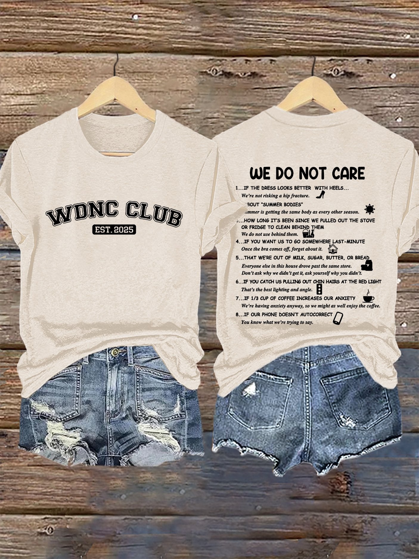 🔥Buy 3 Get 15% Off🔥Retro Funny WDNC Club Menopause Perimenopause Print T-Shirt