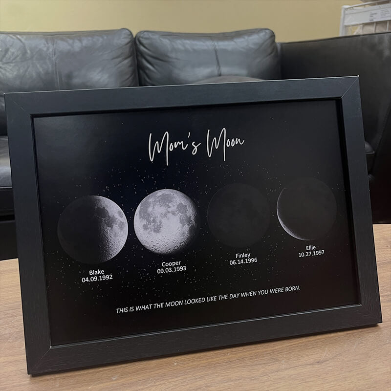 Custom Moon Night Sky Print Mother's Day Family Gift