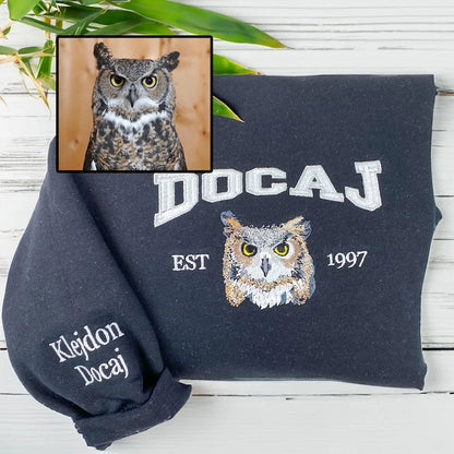 Custom Dog Hoodie Embroidered Dog Name Varsity Style Hoodie | Gifts for Pet Lovers